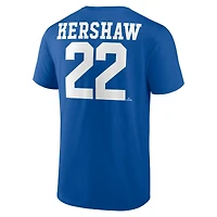 T-shirt Clayton Kershaw Royal pour homme, icône du joueur des Dodgers de Los Angeles