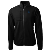 Veste polaire entièrement zippée Cascade Eco Sherpa pour homme, noire, Cutter & Buck, Los Angeles Dodgers, grande taille