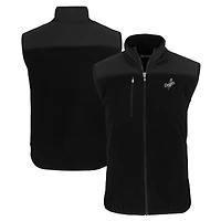 Gilet zippé en polaire Sherpa écologique Cascade pour homme, couleur noire, de coupe Cutter & Buck, des Los Angeles Dodgers, grande taille