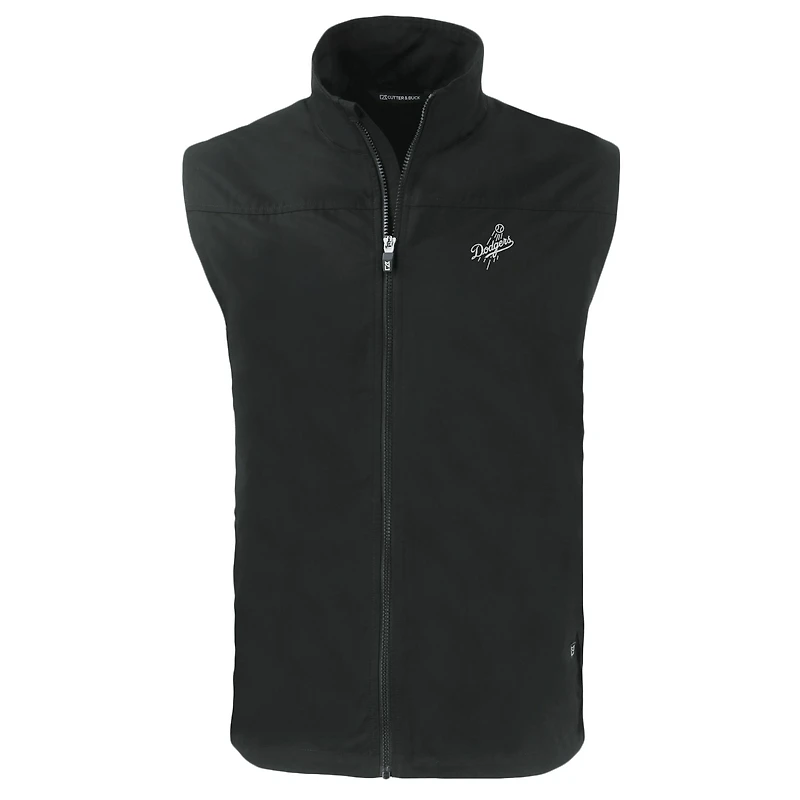 Gilet zippé écologique pour homme Cutter & Buck, noir, Los Angeles Dodgers, taille grande et