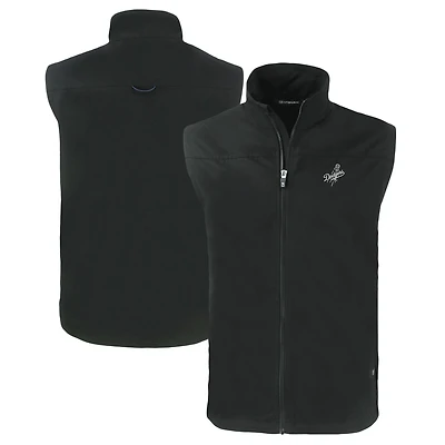 Gilet zippé écologique pour homme Cutter & Buck, noir, Los Angeles Dodgers, taille grande et