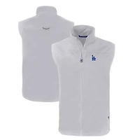 Gilet zippé écologique pour homme, gris, Cutter & Buck, Los Angeles Dodgers, taille grande et