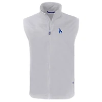 Gilet zippé écologique pour homme, gris, Cutter & Buck, Los Angeles Dodgers, taille grande et