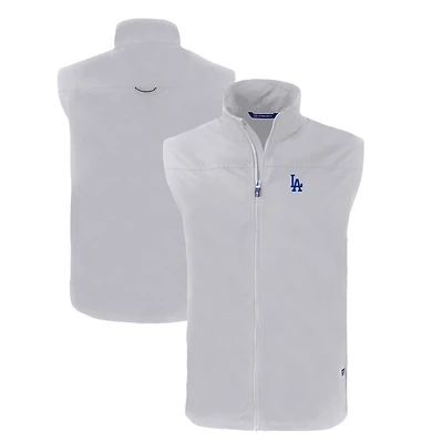 Gilet zippé écologique pour homme, gris, Cutter & Buck, Los Angeles Dodgers, taille grande et