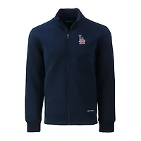 Veste zippée intégrale recyclée pour homme Cutter & Buck bleu marine Los Angeles Dodgers Stars Stripes Roam Eco