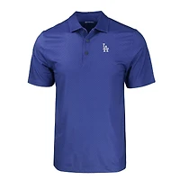 Polo Cutter & Buck Royal Los Angeles Dodgers Pike Eco Tonal Geo Print Stretch en tissu recyclé pour homme