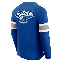 Men's Darius Rucker Collection by Fanatics Royal Los Angeles Dodgers Waffle-Knit Raglan Long Sleeve Henley T-Shirt