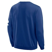 Men's Darius Rucker Collection by Fanatics Royal Los Angeles Dodgers Washed Crew Neck Pullover Sweatshirt