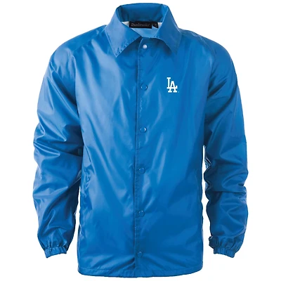 Veste coupe-vent raglan à bouton-pression pour hommes des Dunbrooke Royal Los Angeles Dodgers Coach's