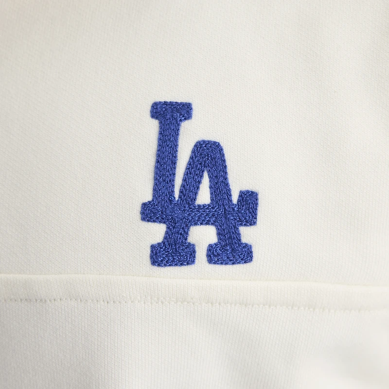 Men's Fanatics Bisque Los Angeles Dodgers Iconic Short Sleeve Mock Neck Pullover