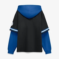 Men's Fanatics Royal/White Los Angeles Dodgers Oversized Fire Speed​ Layered Hoodie