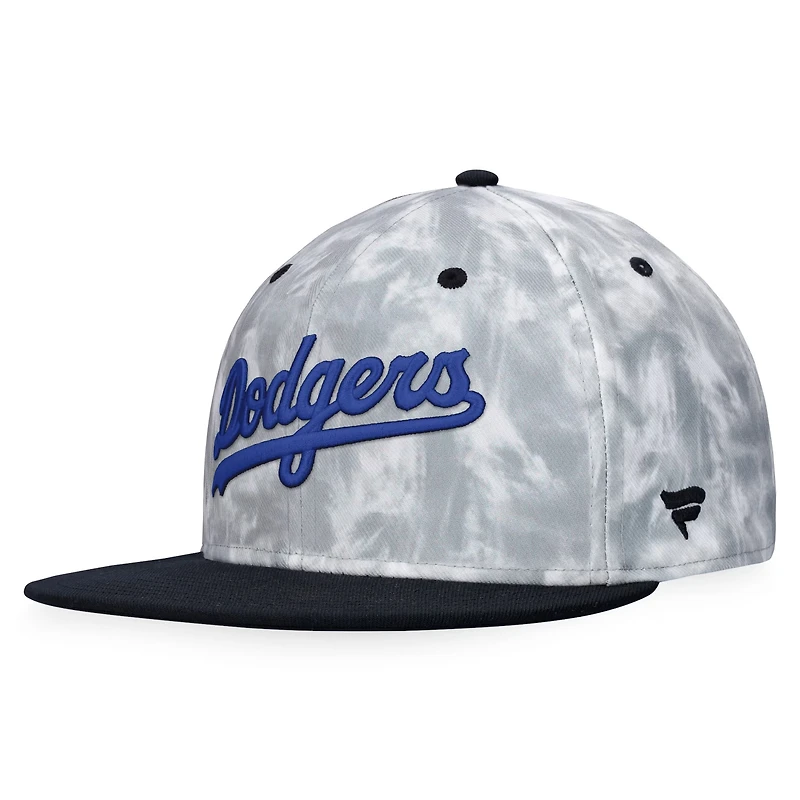 Casquette ajustée Fanatics pour hommes, noir/blanc, Los Angeles Dodgers, Smoke Dye