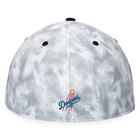 Men's Fanatics Black/White Los Angeles Dodgers Smoke Dye Fitted Hat