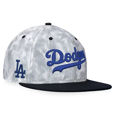 Casquette ajustée Fanatics pour hommes, noir/blanc, Los Angeles Dodgers, Smoke Dye