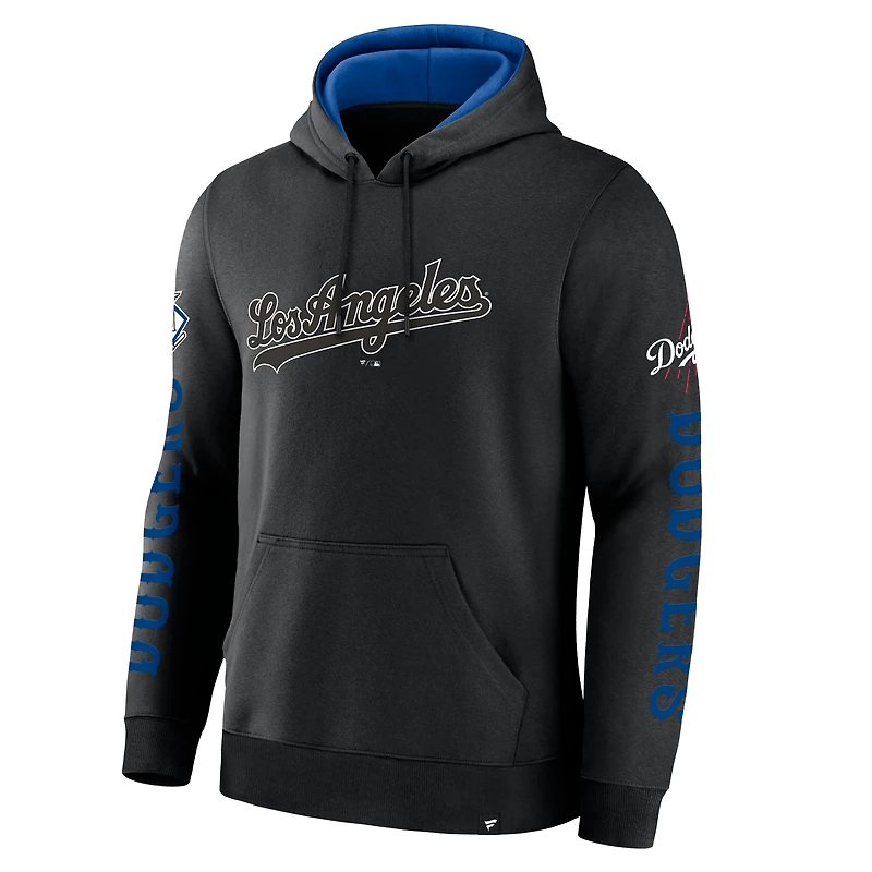 Men's Fanatics Black Los Angeles Dodgers Big City Legacy Fleece Pullover Hoodie