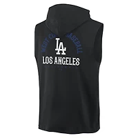 Men's Fanatics Black Los Angeles Dodgers Fire Speed Sleeveless Pullover Hoodie