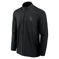 Men's Fanatics Black Los Angeles Dodgers Front Office Micro Tonal Full-Zip Jacket