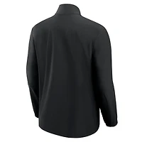 Men's Fanatics Black Los Angeles Dodgers Front Office Micro Tonal Full-Zip Jacket