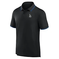 Polo noir Fanatics pour homme, motif Front Office Move Mono Pique des Dodgers de Los Angeles