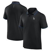 Polo noir Fanatics pour homme, motif Front Office Move Mono Pique des Dodgers de Los Angeles