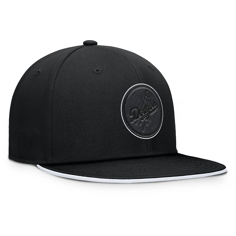 Casquette snapback brillante noire Los Angeles Dodgers pour homme de Fanatics