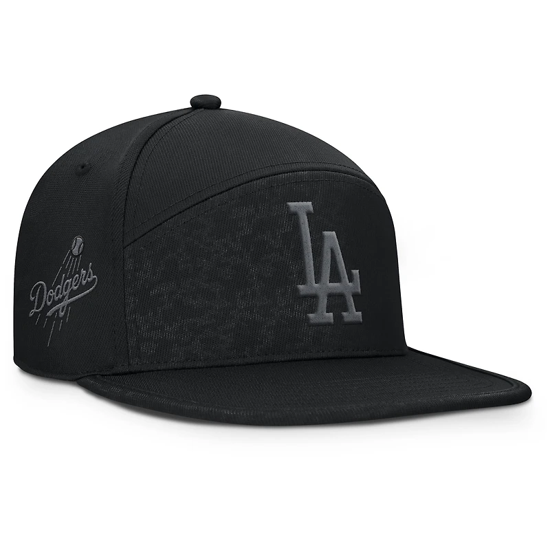 Casquette ajustable noire Fanatics Platoon des Los Angeles Dodgers pour homme