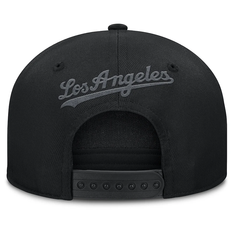 Casquette ajustable noire Fanatics Platoon des Los Angeles Dodgers pour homme