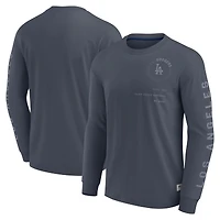 T-shirt à manches longues Fanatics bleu pour homme, Los Angeles Dodgers, Elements, Future Ground, tonal info