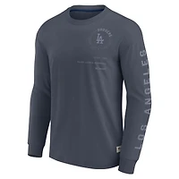 T-shirt à manches longues Fanatics bleu pour homme, Los Angeles Dodgers, Elements, Future Ground, tonal info
