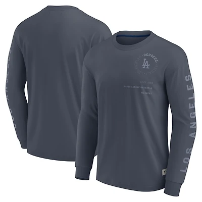 Men's Fanatics Blue Los Angeles Dodgers Elements Future Ground Tonal Info Long Sleeve T-Shirt