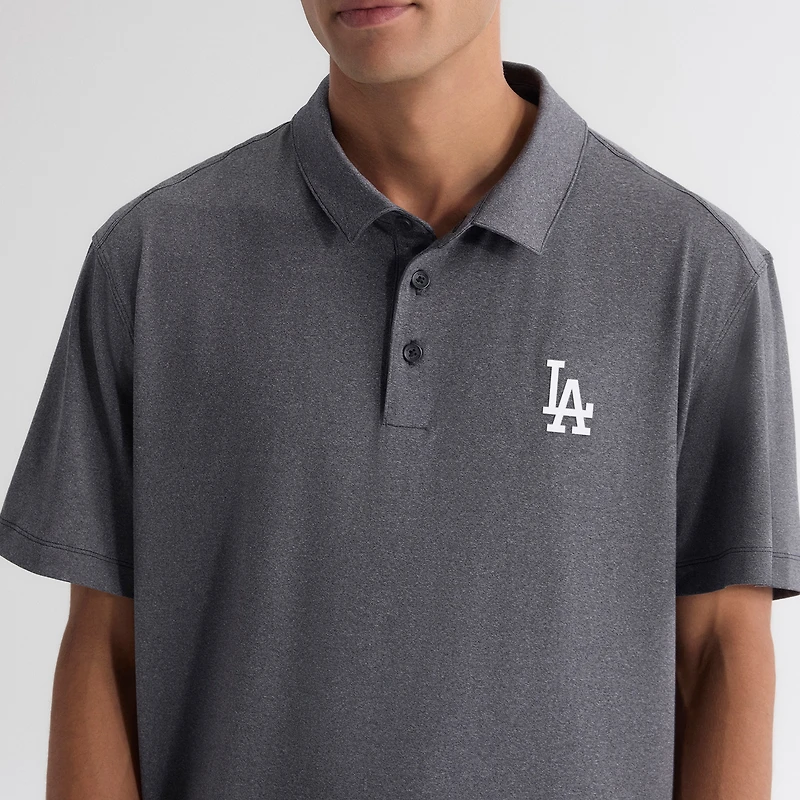 Polo à pochette Fanatics Charcoal Los Angeles Dodgers pour homme