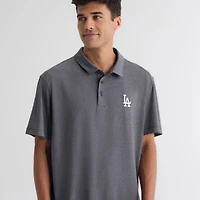 Polo à pochette Fanatics Charcoal Los Angeles Dodgers pour homme