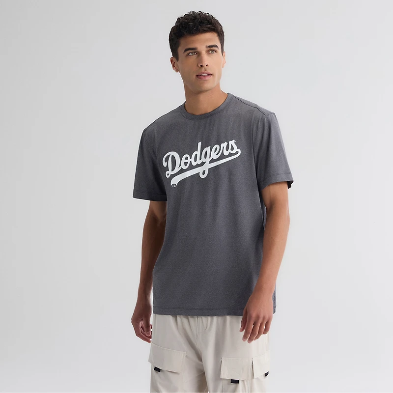 Men's Fanatics Charcoal Los Angeles Dodgers Clutch Winning Edge T-Shirt