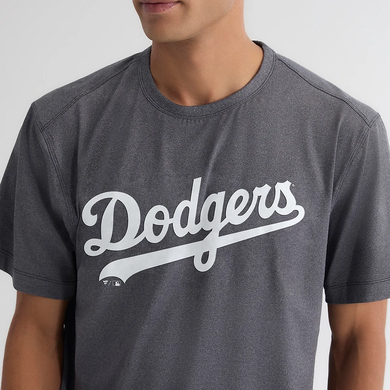 Men's Fanatics Charcoal Los Angeles Dodgers Clutch Winning Edge T-Shirt