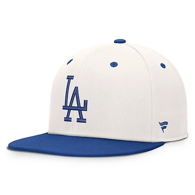 Men's Fanatics Cream/Royal Los Angeles Dodgers Heritage Ballpark Snapback Hat