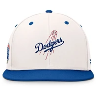 Casquette ajustée Fanatics pour homme crème/bleu royal des Dodgers de Los Angeles