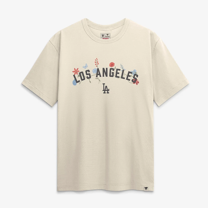T-shirt Fanatics crème Los Angeles Dodgers Bloom pour homme