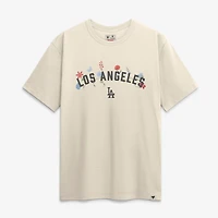T-shirt Fanatics crème Los Angeles Dodgers Bloom pour homme