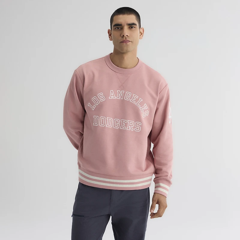 Men's Fanatics Faded Rose Los Angeles Dodgers Iconic Terry Sweatshirt