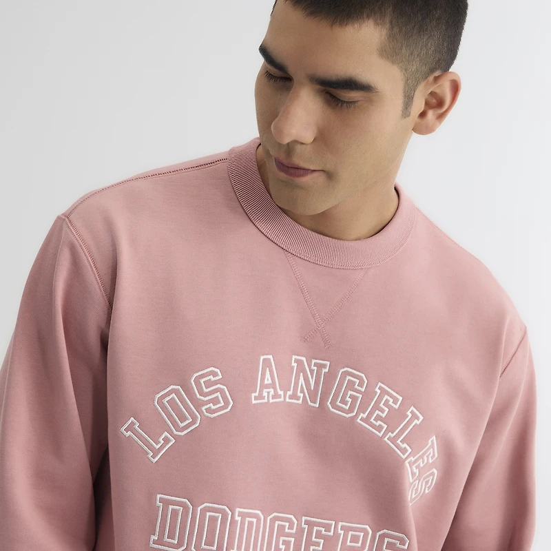 Men's Fanatics Faded Rose Los Angeles Dodgers Iconic Terry Sweatshirt