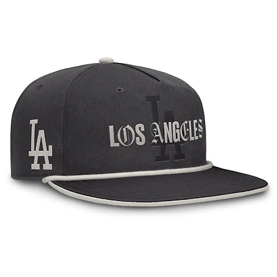 Men's Fanatics Graphite Los Angeles Dodgers Gapper Snapback Hat