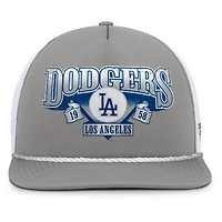 Men's Fanatics Gray/White Los Angeles Dodgers Recall Snapback Hat