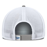 Men's Fanatics Gray/White Los Angeles Dodgers Recall Snapback Hat