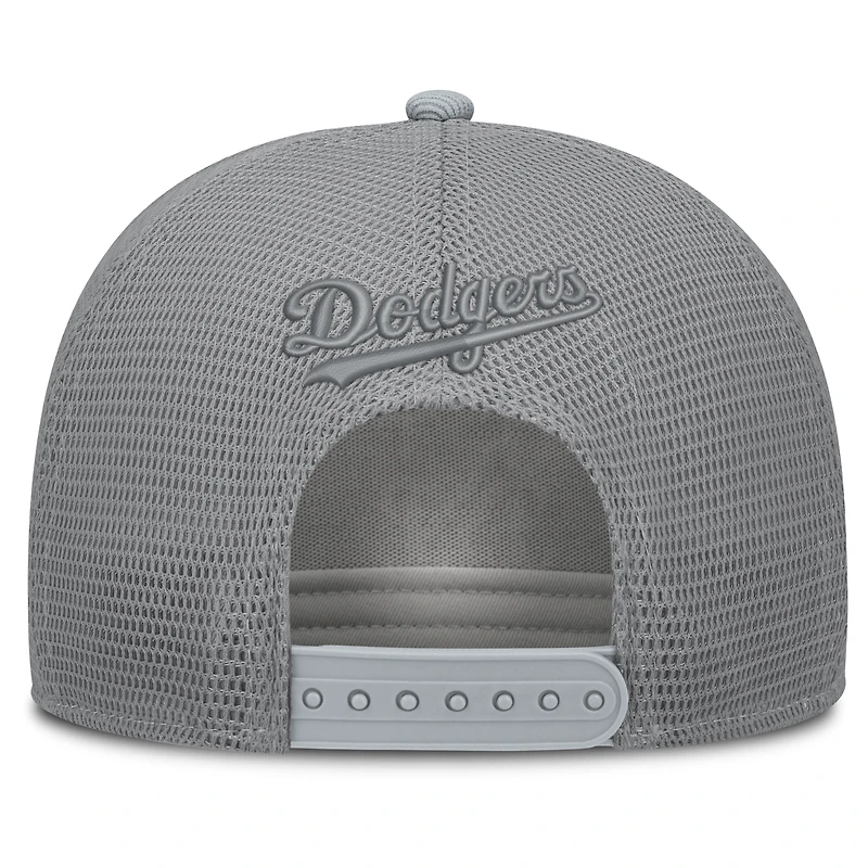 Casquette trucker ajustable en velours côtelé gris Los Angeles Dodgers de Fanatics pour homme