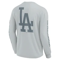 Men's Fanatics  Gray Los Angeles Dodgers Elements Strive Long Sleeve T-Shirt