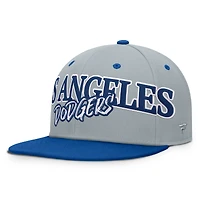 Men's Fanatics Gray Los Angeles Dodgers Jersey Twill Fitted Hat