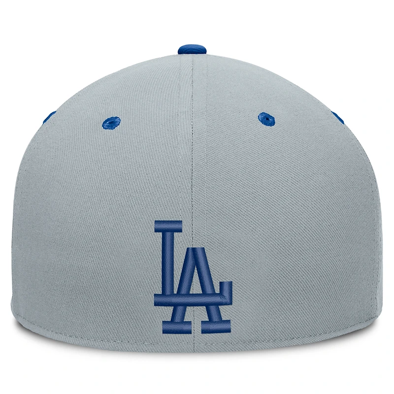 Men's Fanatics Gray Los Angeles Dodgers Jersey Twill Fitted Hat