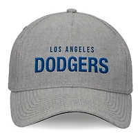 Casquette réglable structurée en A pour hommes Fanatics Heather Grey Los Angeles Dodgers Elements