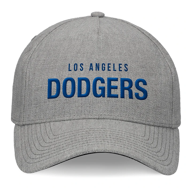Casquette réglable structurée en A pour hommes Fanatics Heather Grey Los Angeles Dodgers Elements