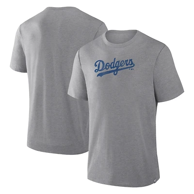 T-shirt homme Fanatics Heather Gray Los Angeles Dodgers Play Tribute Tri-Blend